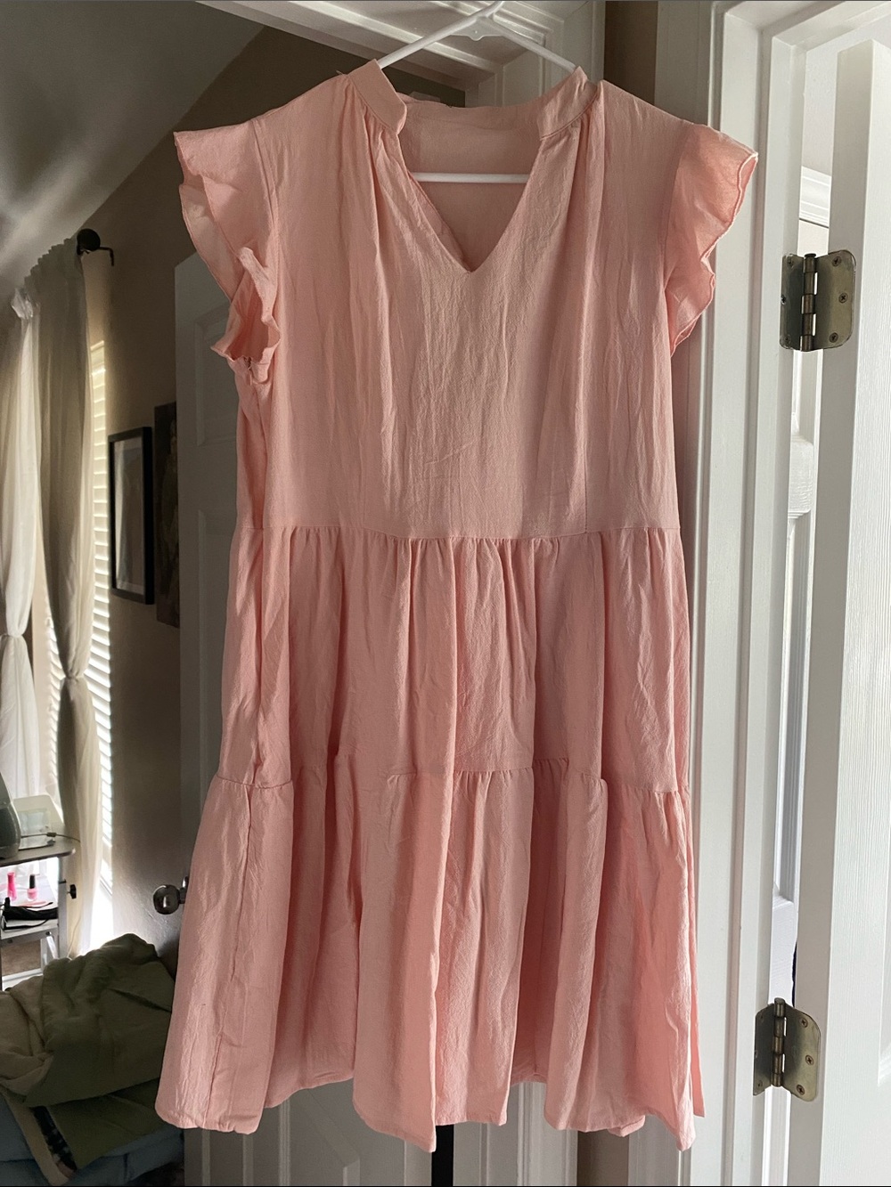 Girls' Pink Tiered Cotton Dress - Brand Unspecified